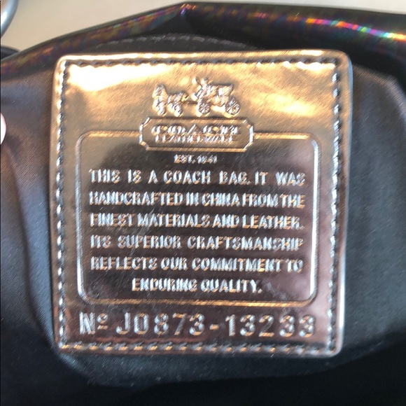 *RARE* Coach Sabrina Oil Slick Bag - Picture 7 of 8